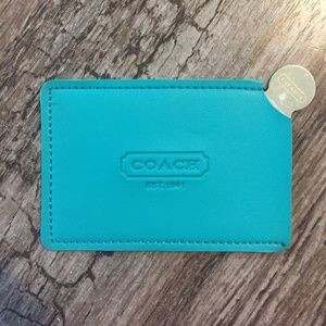 Coach stainless steel mirror with pouch